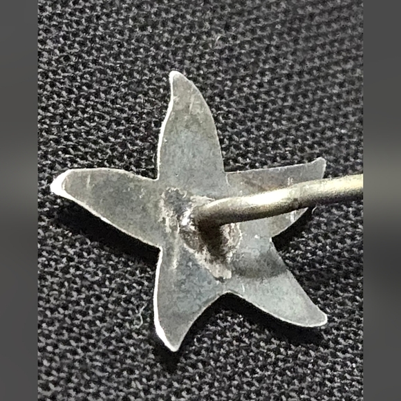 Vintage Elegant Sterling Silver And Plated Starfish Hatpin/ Brooch - Picture 4 of 4